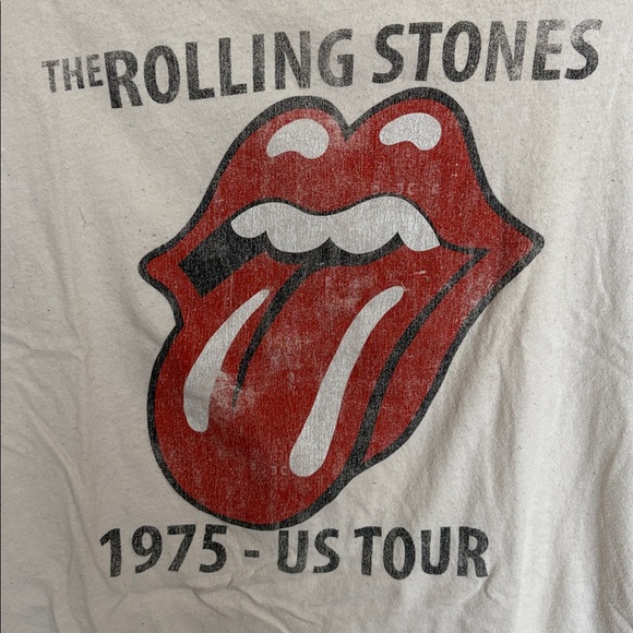 Rolling Stones 1975 US Tour Graphic Tee Shirt Size Large - Picture 3 of 5